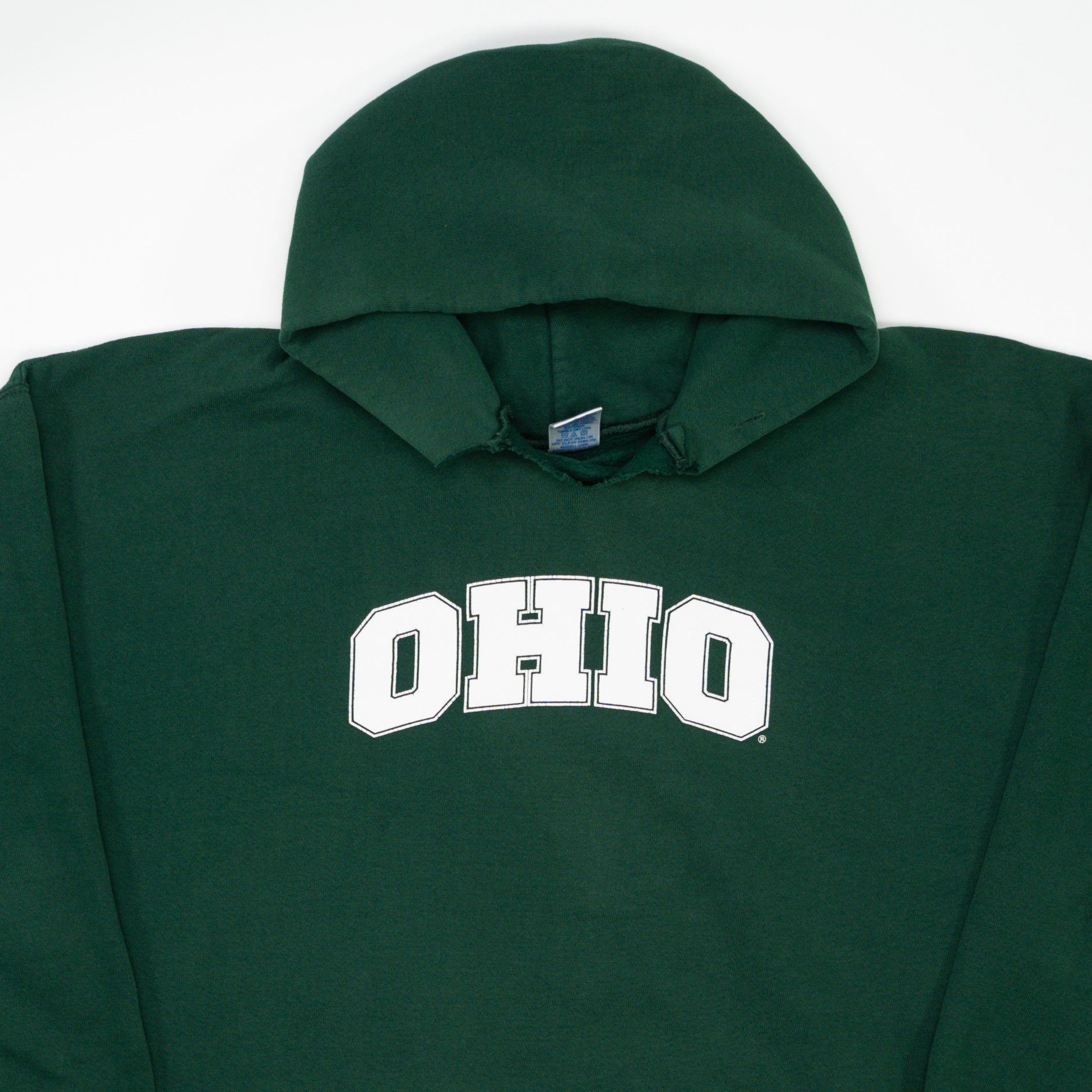 Vintage Green Ohio Spell Out Russell Athletic Hoodie (XL)