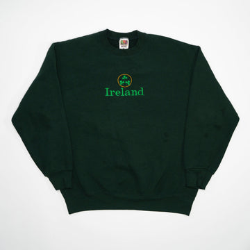 Vintage 90s Green Ireland Spell Out Crewneck (L) | Rebalance Vintage.