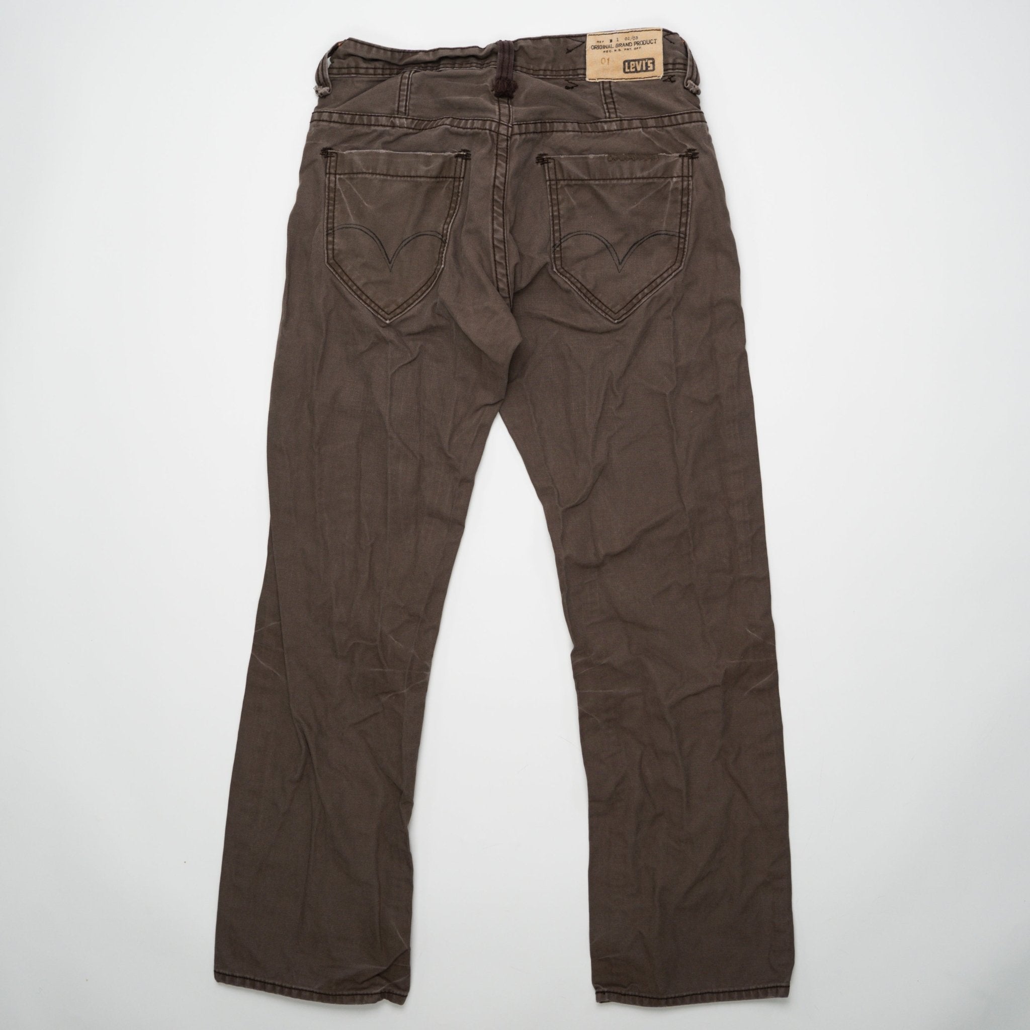 Vintage Brown Levi Straight Fit Original Jeans (30 x 32) | Rebalance Vintage.