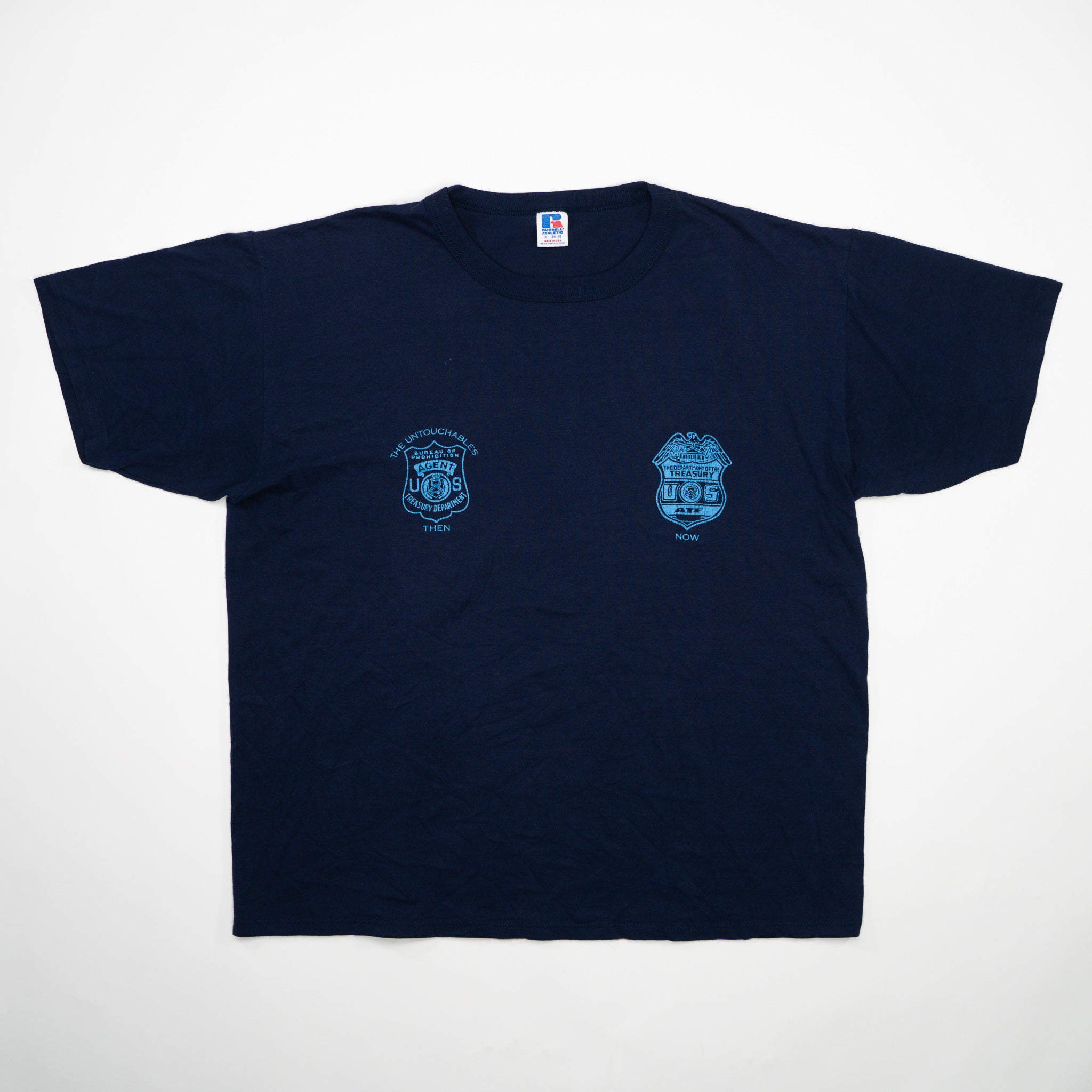 Vintage 90s Department of Treasury x Russell Athletics Single Stitched Tee (L)