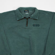 Vintage Washed Green Bi-Pro 1/4 Zip Sweater (L)