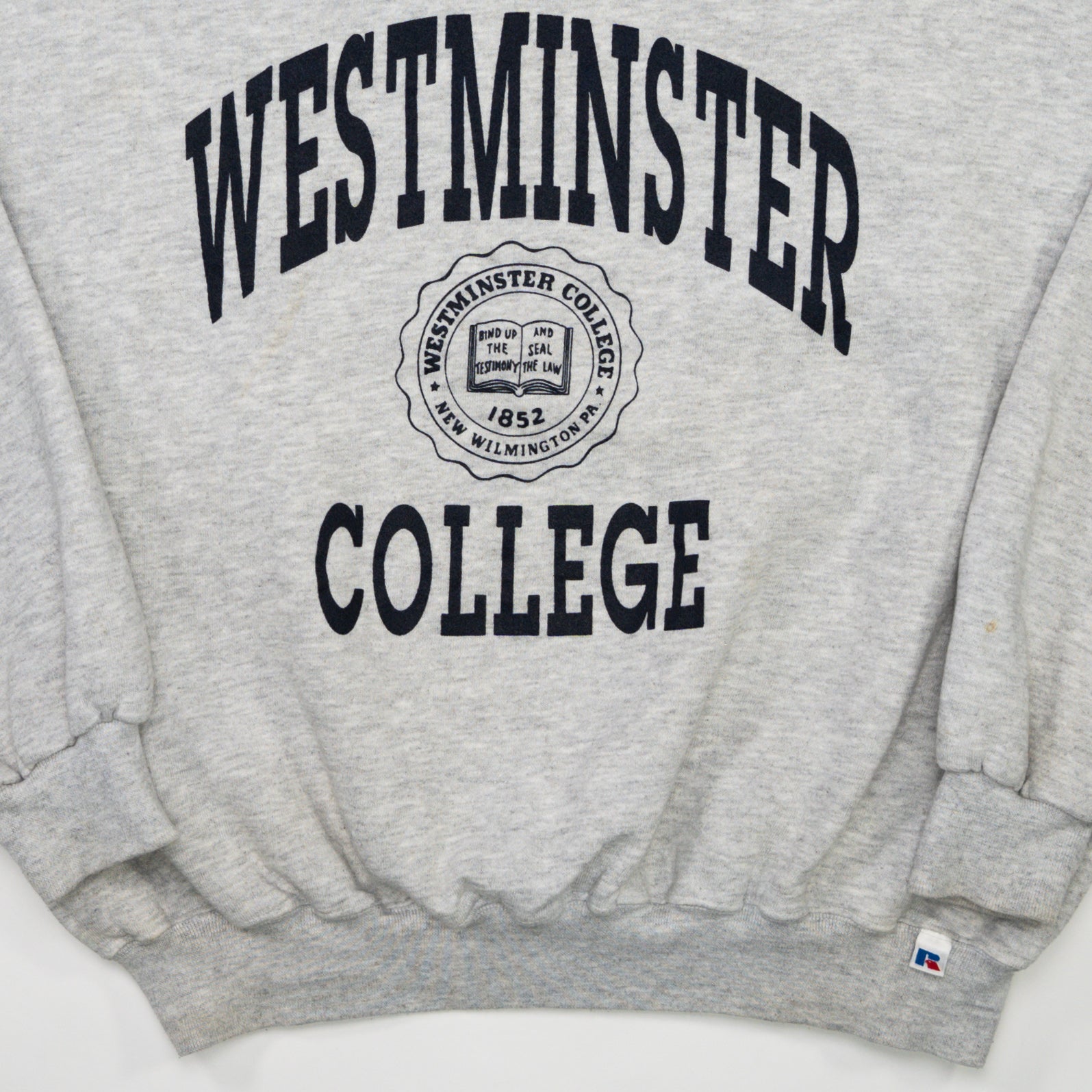 Vintage Grey Westminster College x Russell Athletics Crewneck (XL)