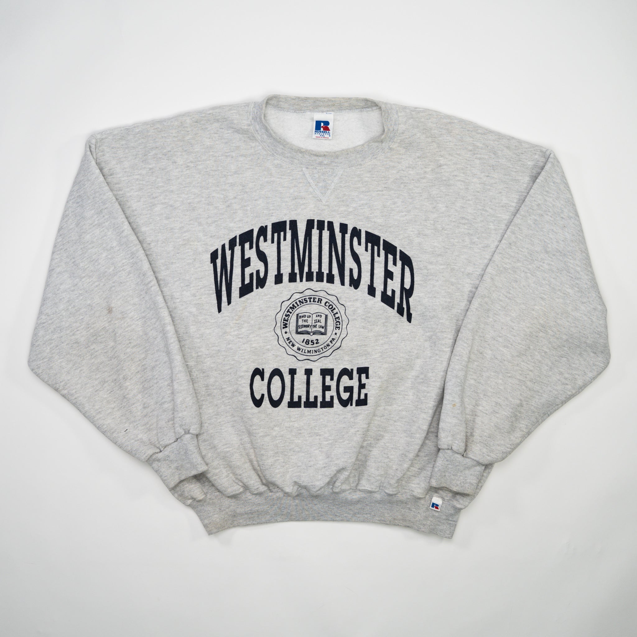 Vintage Grey Westminster College x Russell Athletics Crewneck (XL)