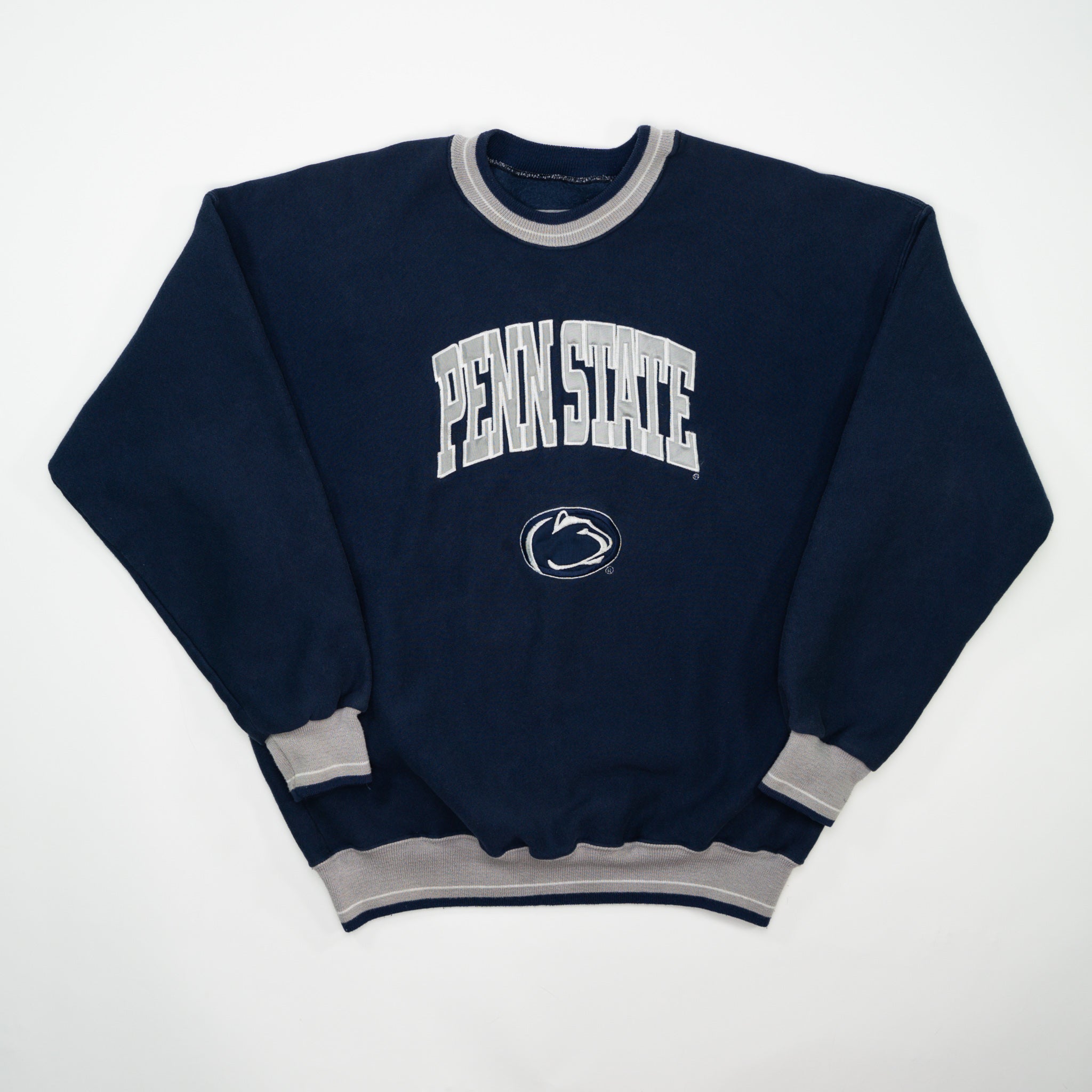 Vintage Navy + Grey Penn State Crewneck (L)