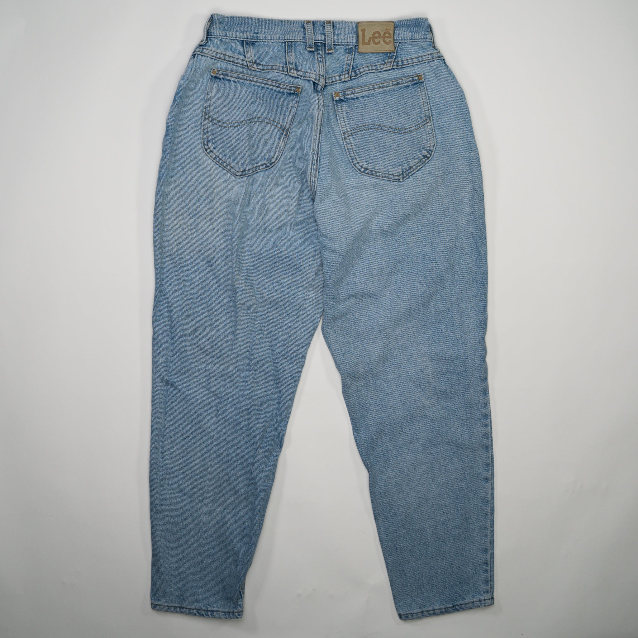 Vintage 90s High Waisted Baggy Light Blue Lee Jeans (30 x 28)
