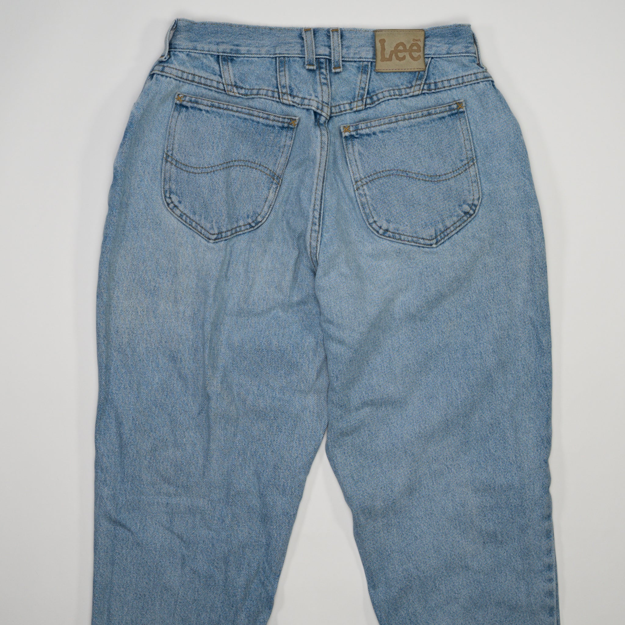Vintage 90s High Waisted Baggy Light Blue Lee Jeans (30 x 28)