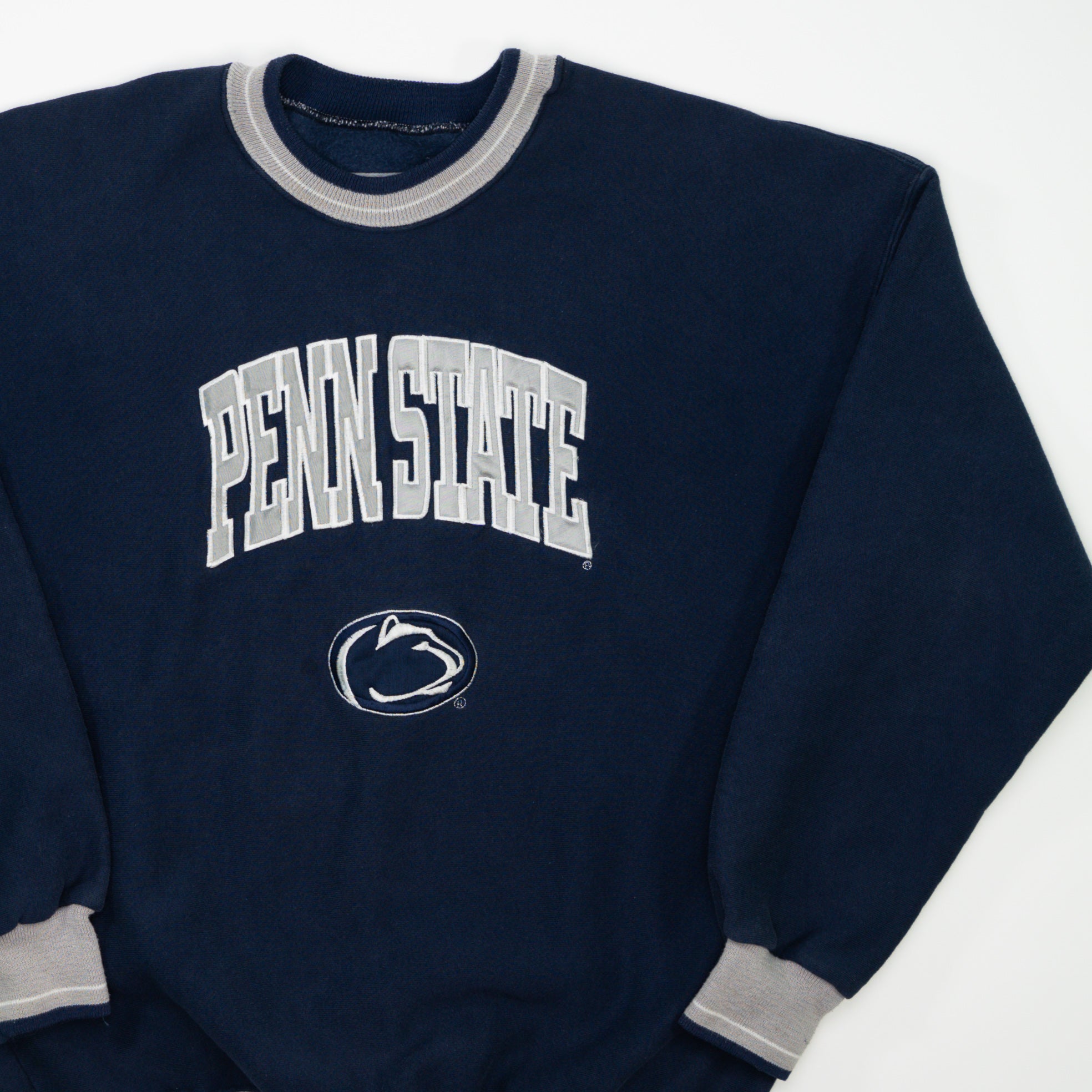 Vintage Navy + Grey Penn State Crewneck (L)