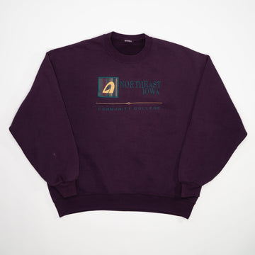 Vintage Purple North East Iowa College Crewneck (L) | Rebalance Vintage.