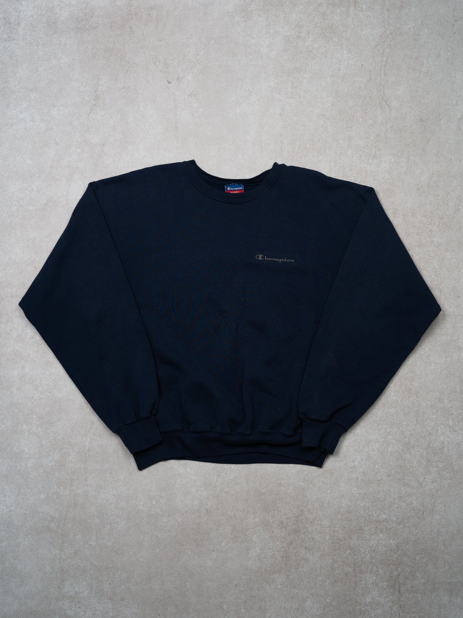 Vintage Navy Champion Spell Out Crewneck 2.0 (M/L)
