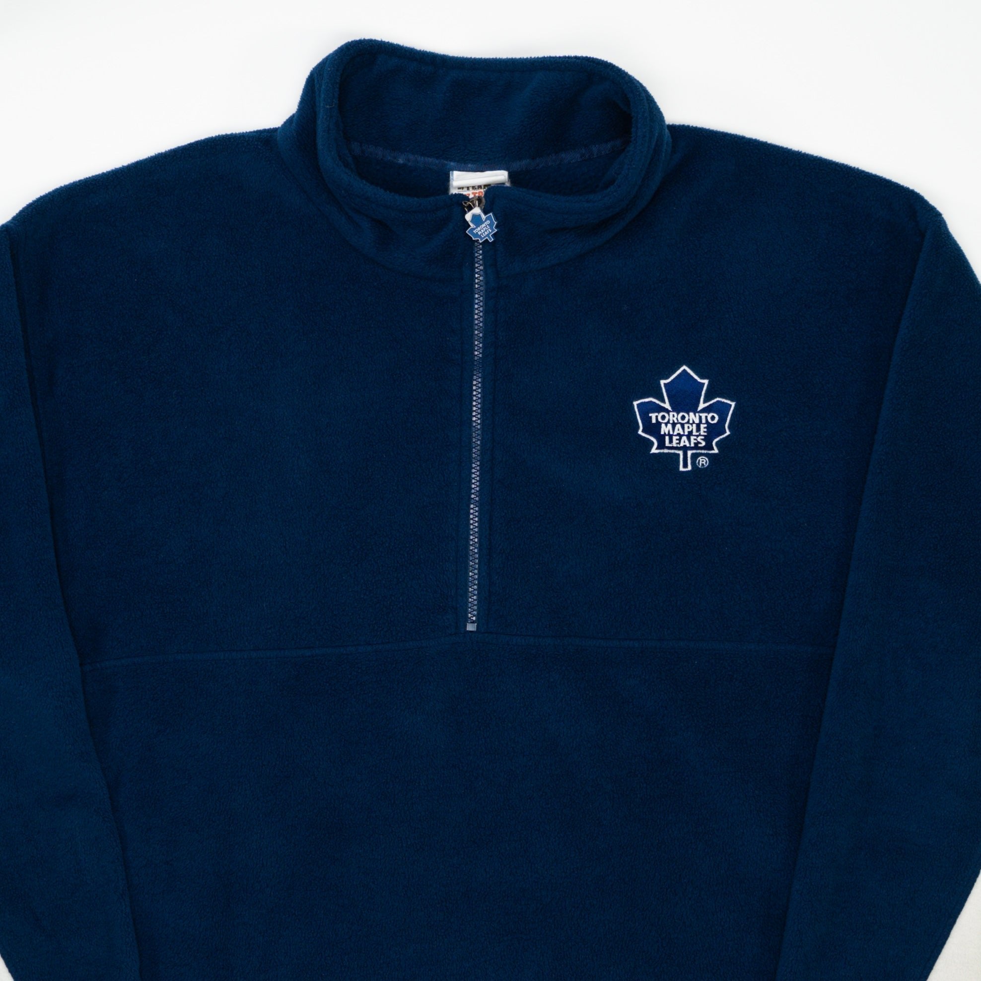 Vintage Blue Toronto Maple Leafs Fleece 1/4 Zip Sweater (XL/XXL)