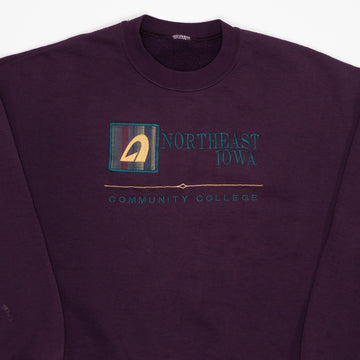Vintage Purple North East Iowa College Crewneck (L) | Rebalance Vintage.