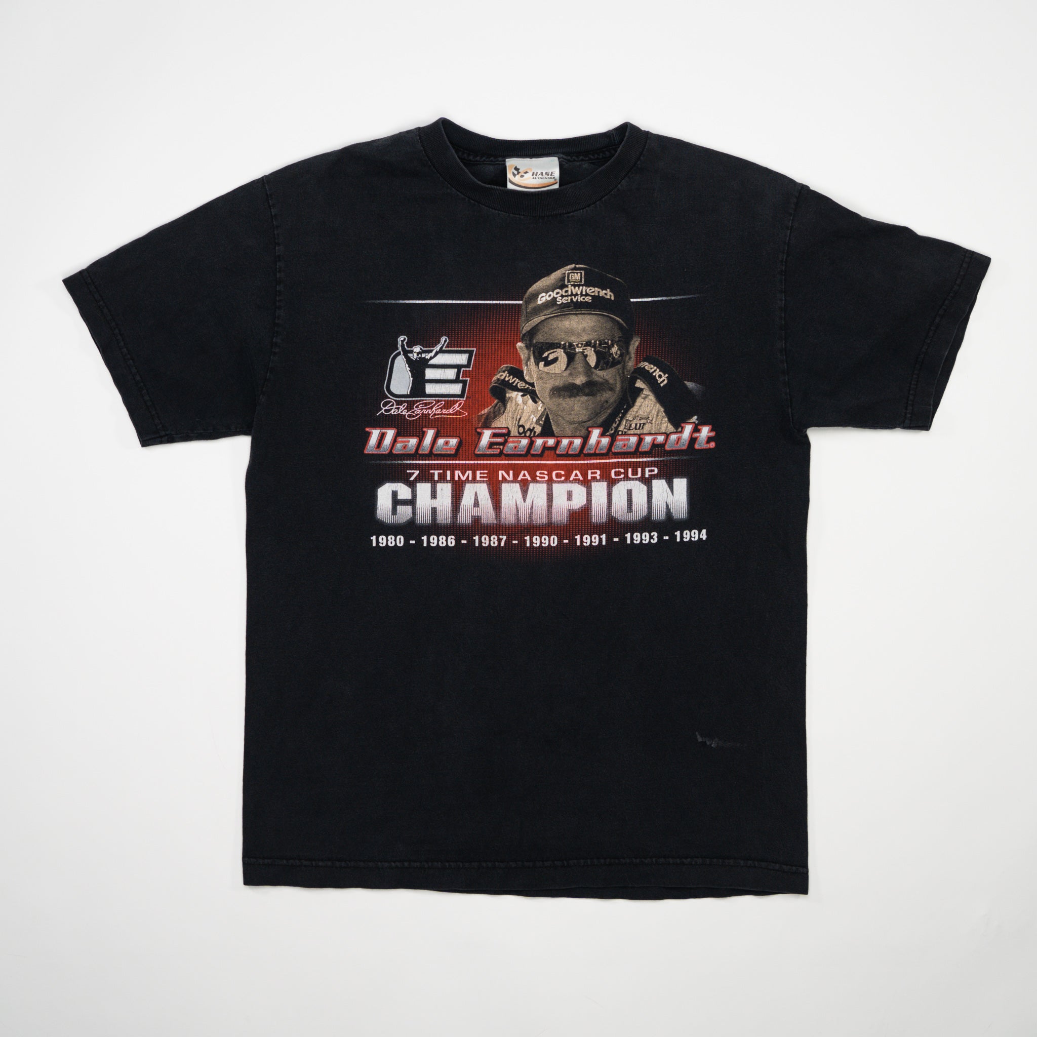 Vintage 90s Black Dale Earnhardt 7 x Champion Tee (S)