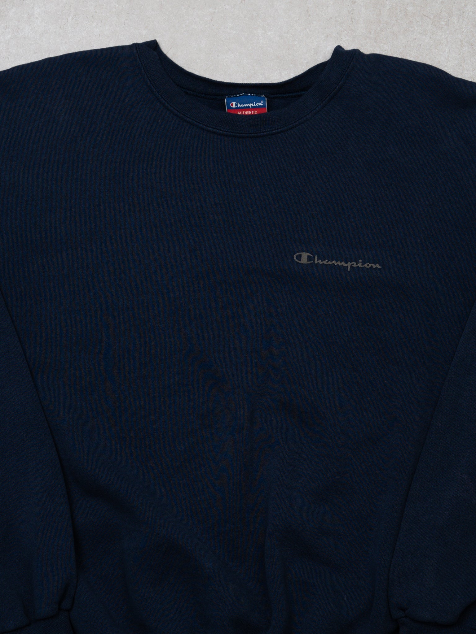 Vintage Navy Champion Spell Out Crewneck 2.0 (M/L)
