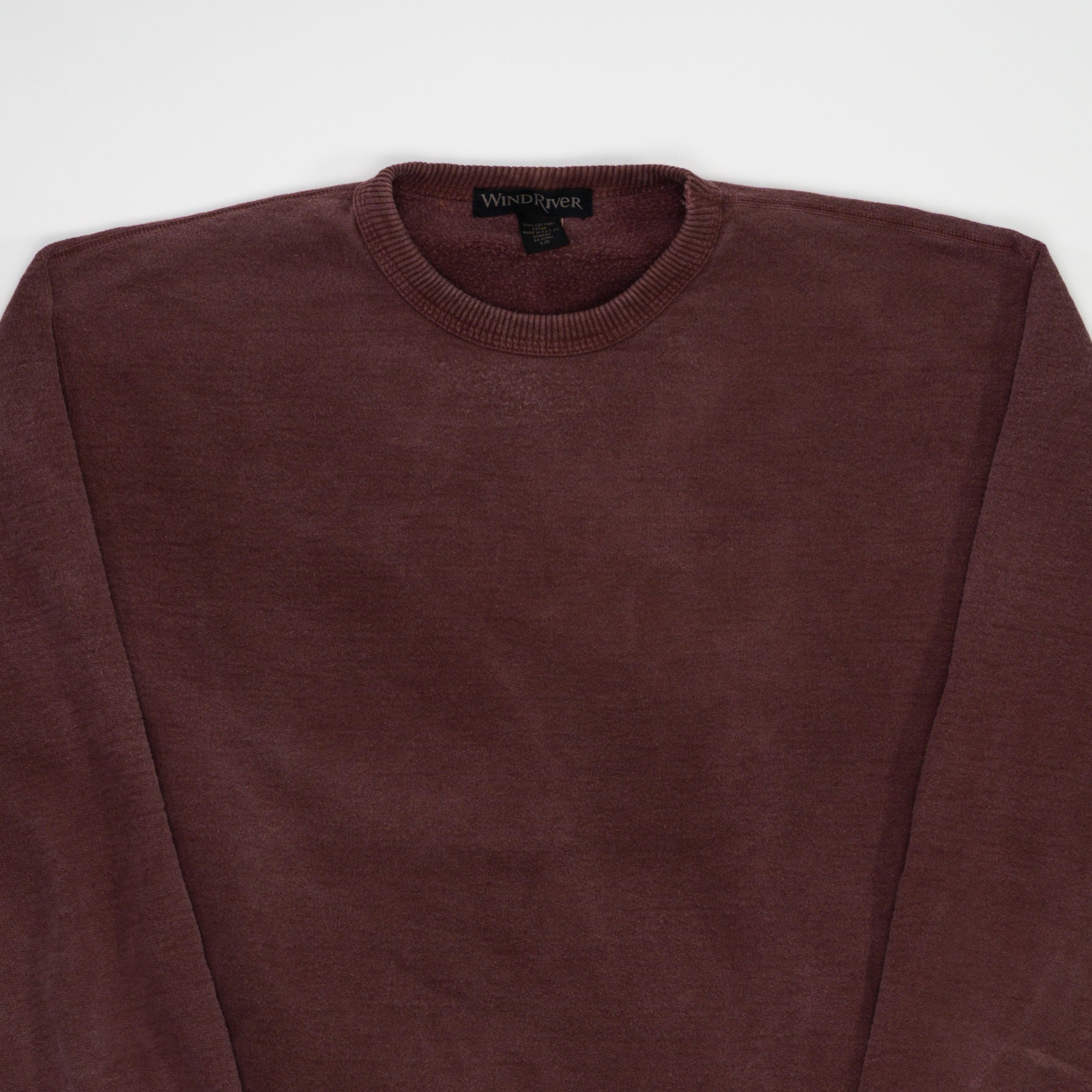 Vintage 90s Washed Red Wind River Blank Crewneck (L) | Rebalance Vintage.