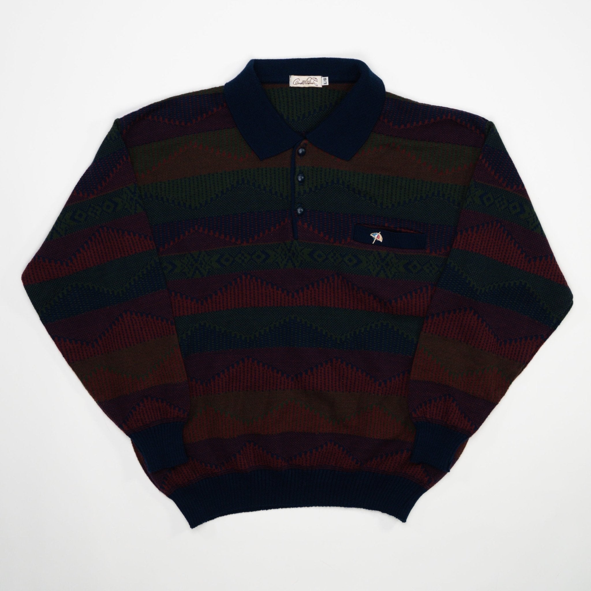 Vintage Arnold Palmer 1/4 Button Knit Sweater (M) | Rebalance Vintage.