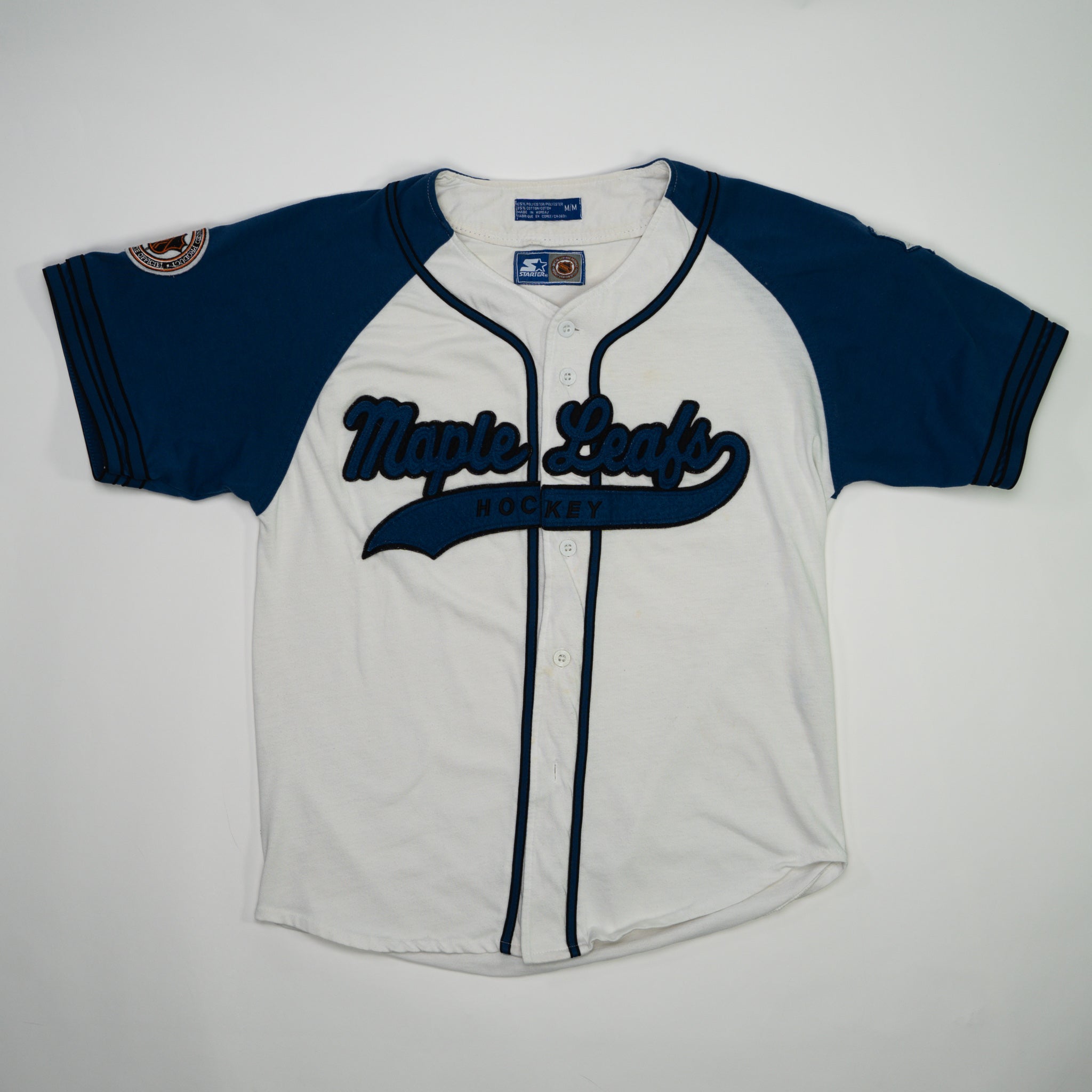 Vintage Toronto Maple Leafs x Starter Baseball Jersey (M) | Rebalance Vintage.