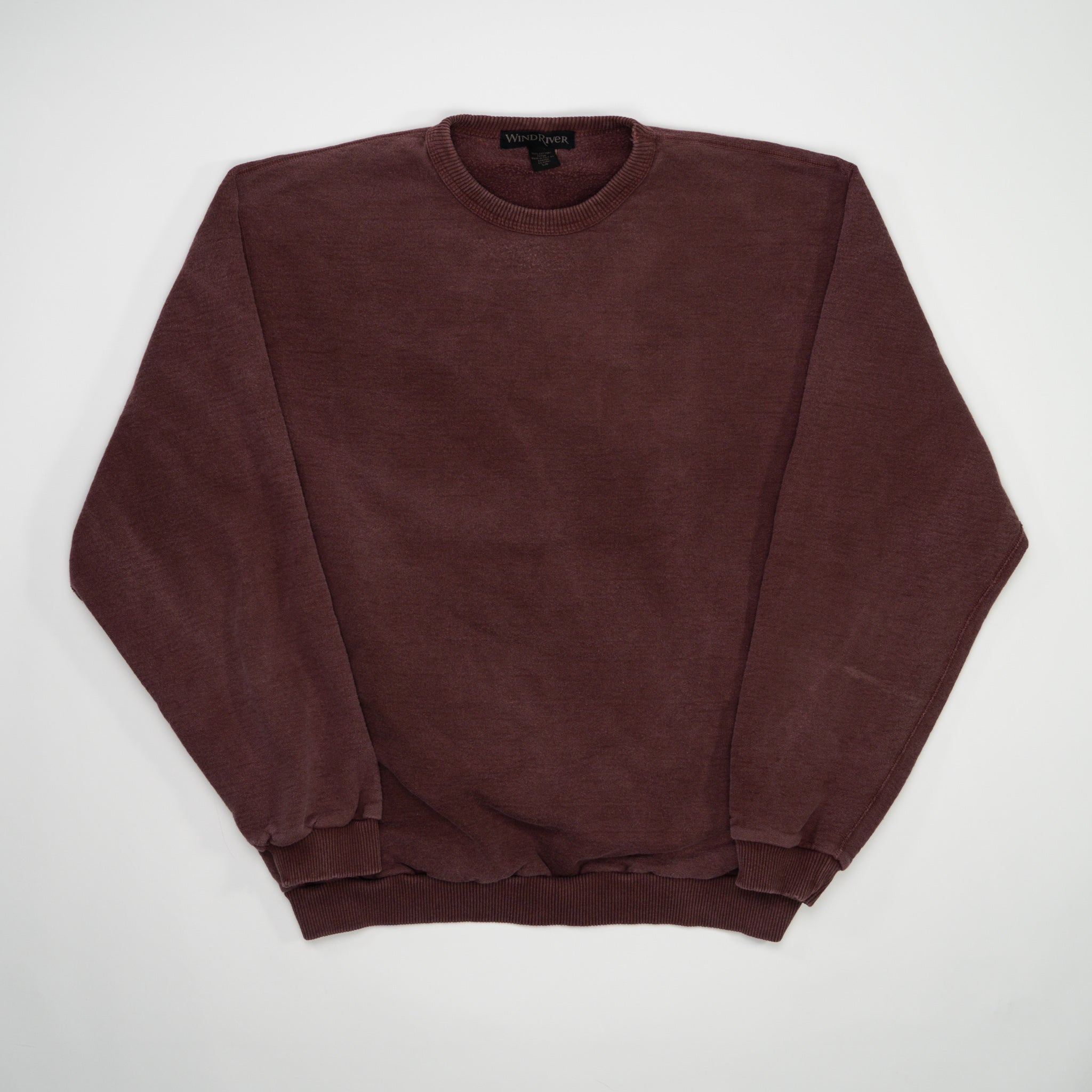 Vintage 90s Washed Red Wind River Blank Crewneck (L) | Rebalance Vintage.