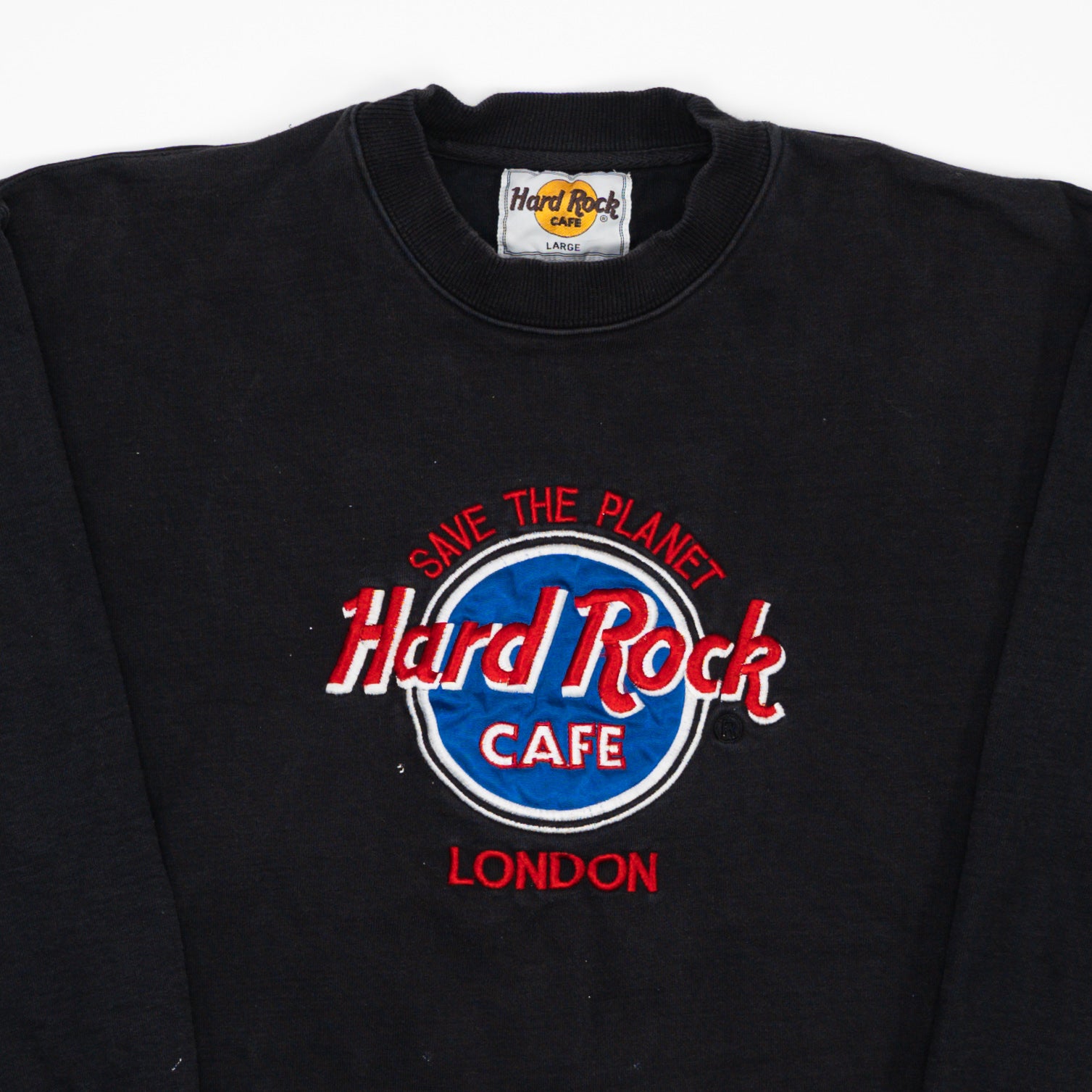 Vintage Black Hard Rock Cafe London x Paint Crewneck (M) | Rebalance Vintage.