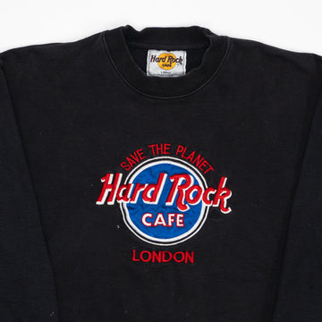 Vintage Black Hard Rock Cafe London x Paint Crewneck (M) | Rebalance Vintage.