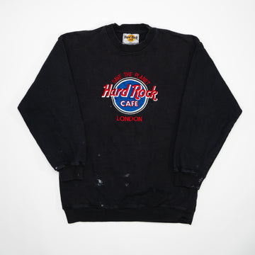 Vintage Black Hard Rock Cafe London x Paint Crewneck (M) | Rebalance Vintage.