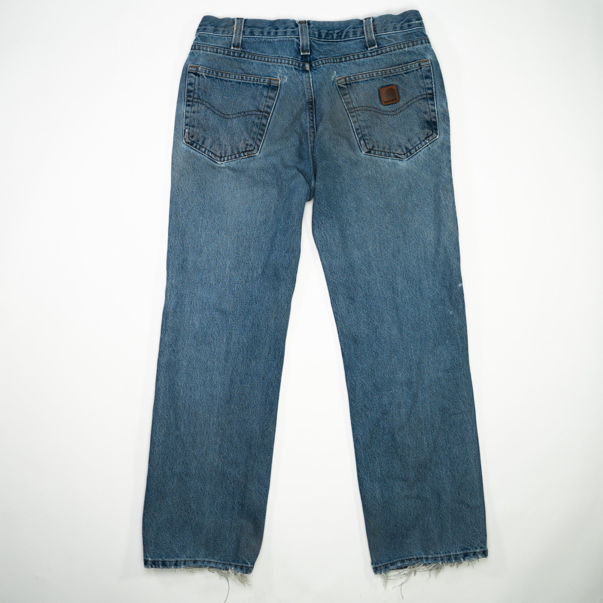Vintage Blue Carhartt Jeans w/ Rips (32 x 30)