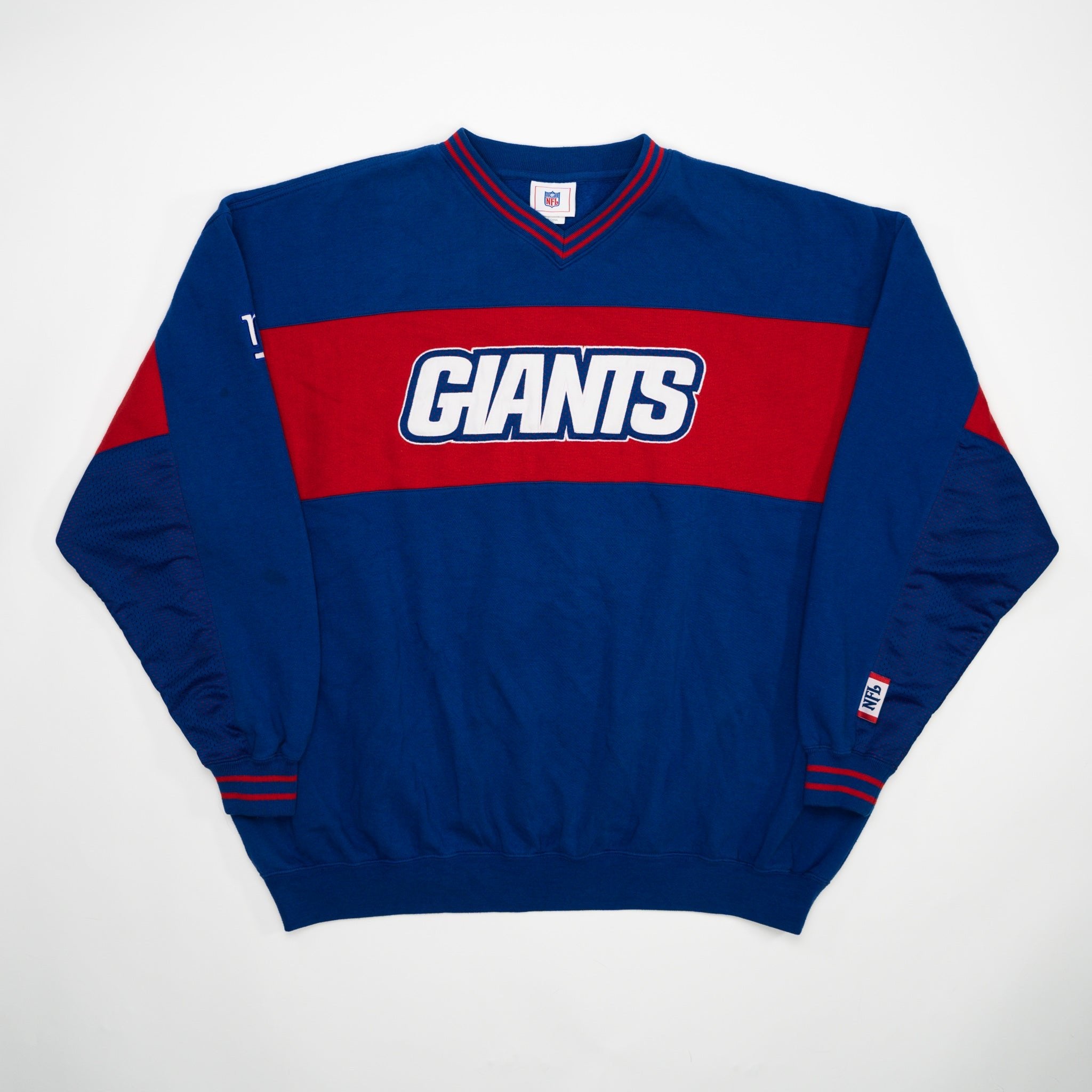 Vintage Blue + Red NY Giants NFL Crewneck (XXL) | Rebalance Vintage.