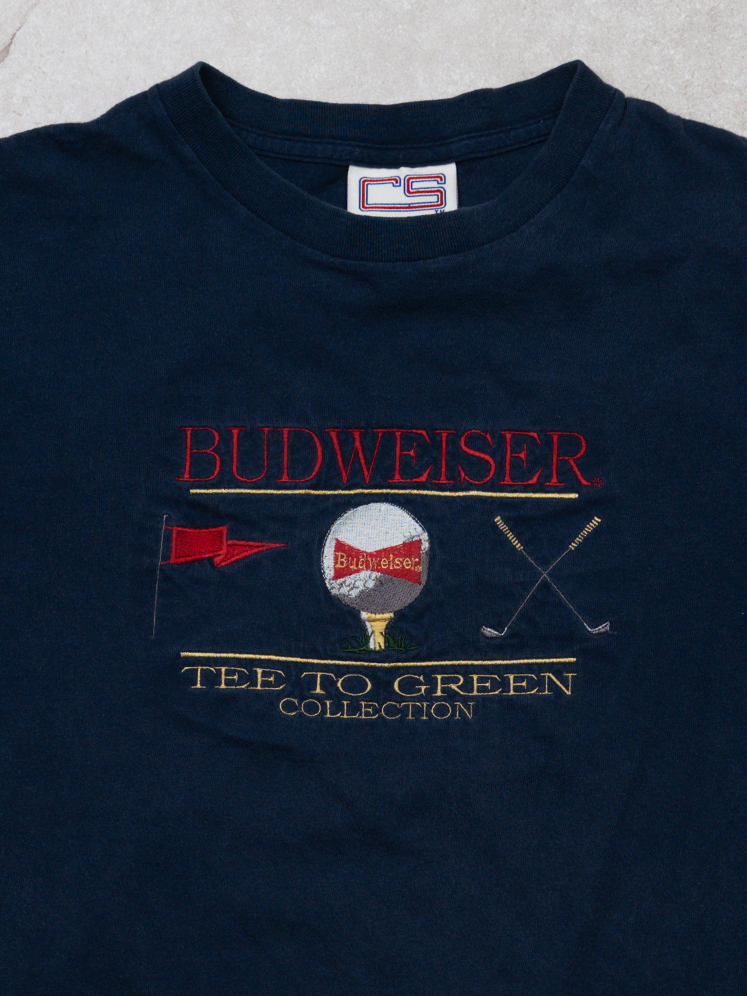 Vintage Blue Budweiser Tee to Green Collection Tee (M)