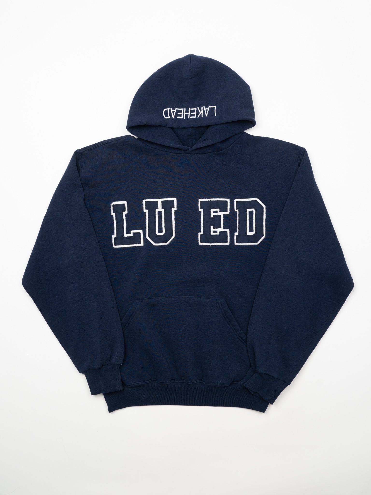 Vintage 90s Blue Lakehead LU ED Russell Athletics Hoodie (M/L)