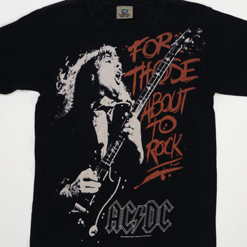 Vintage '04 ACDC For Those About To Rock Liquid Blue Tee (S) | Rebalance Vintage.
