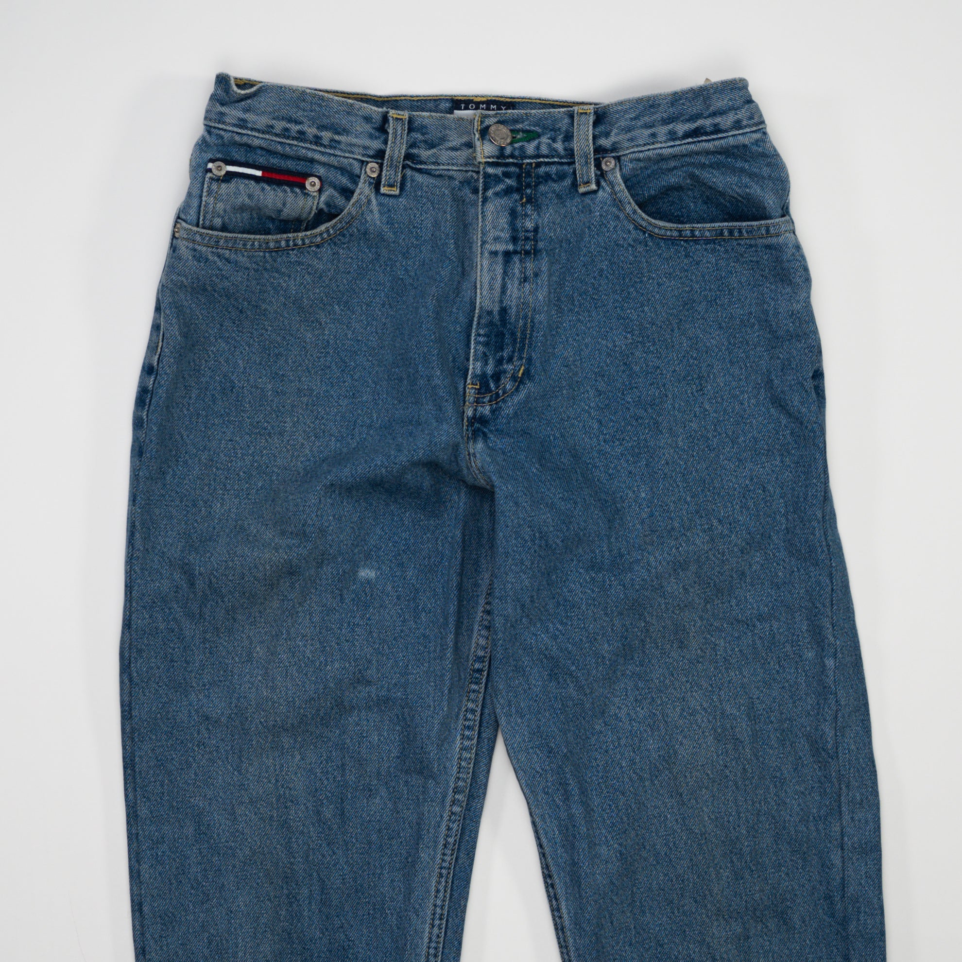 Vintage 90s Blue Tommy Hilfiger High Waisted Pants (28 x 25)