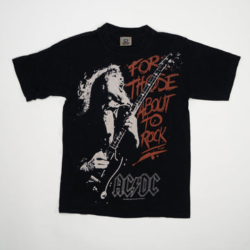 Vintage '04 ACDC For Those About To Rock Liquid Blue Tee (S) | Rebalance Vintage.