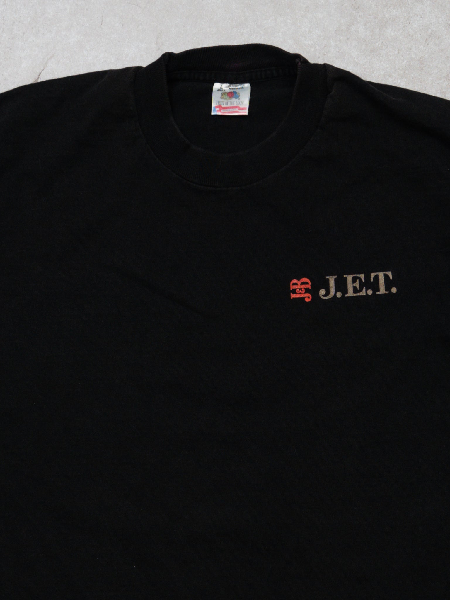 Vintage 90s Black J.E.T Tee (M)