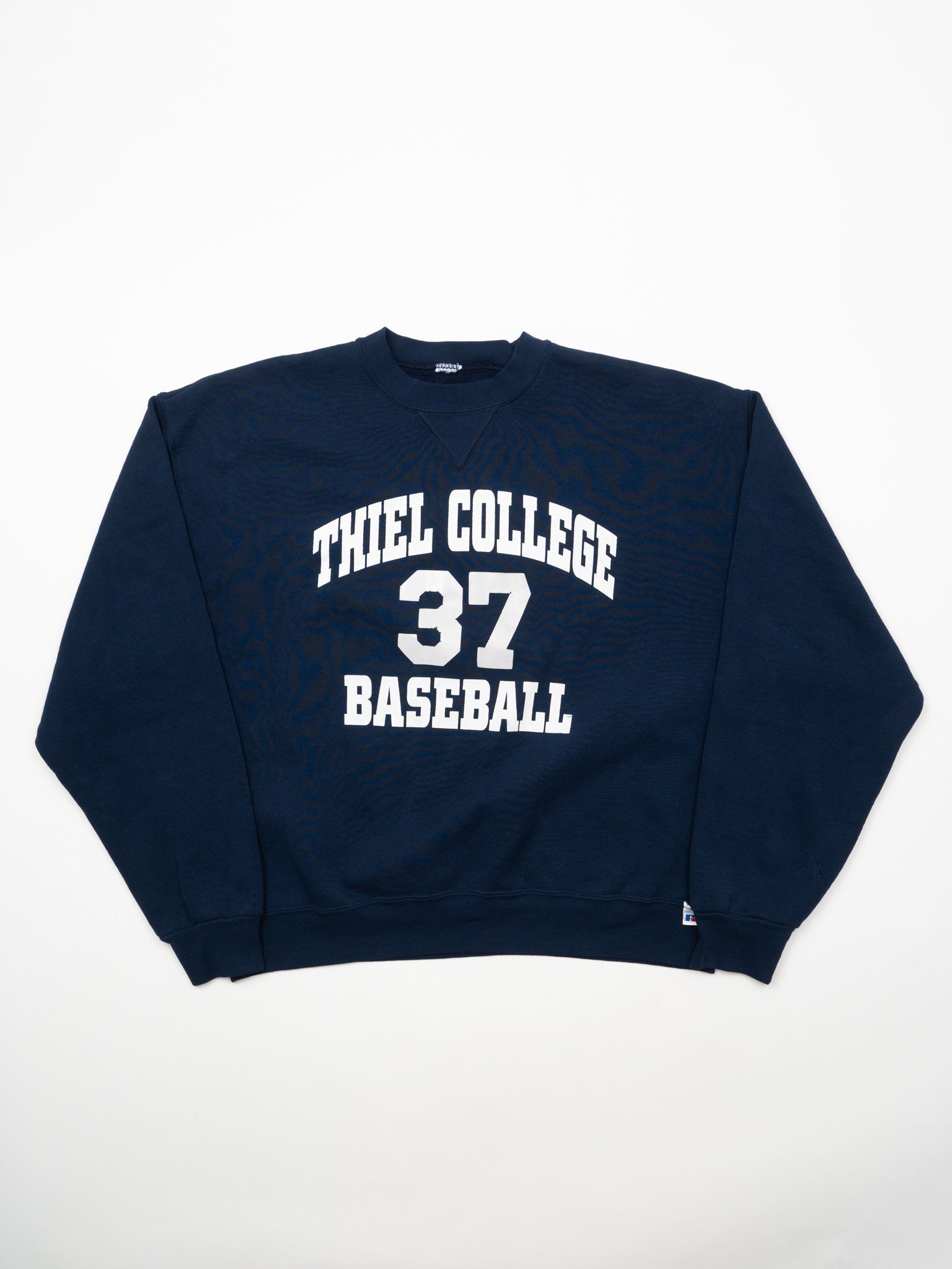 Vintage 90s Blue Thiel College Baseball Russell Athletics Crewneck (L)