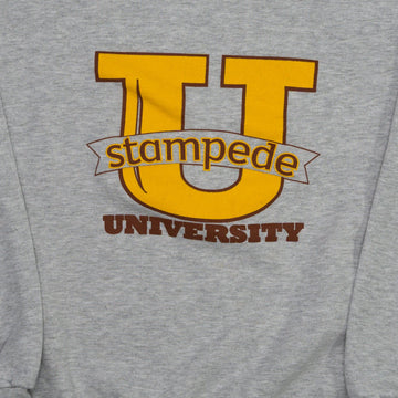 Vintage 90s Grey Stampede University Crewneck (M) | Rebalance Vintage.