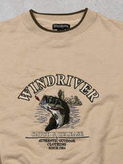 Vintage Beige Wind River Fishing 'Catch + Release' Crewneck (L)