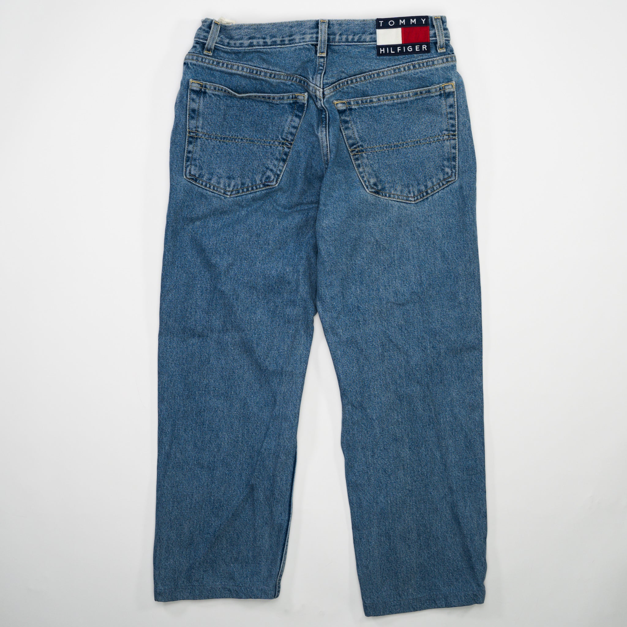 Vintage 90s Blue Tommy Hilfiger High Waisted Pants (28 x 25)