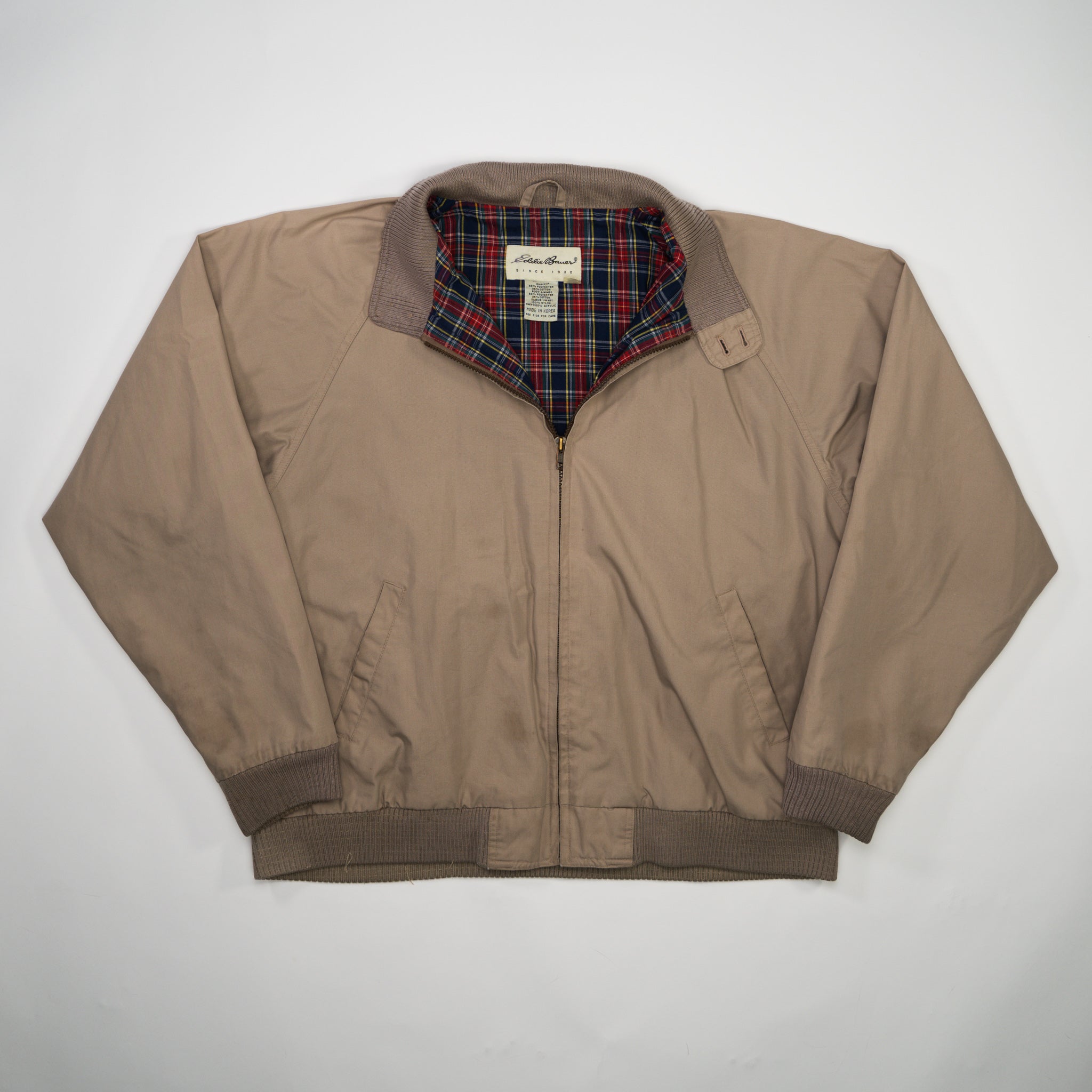 Vintage 80s Beige Eddie Bauer Windbreaker (L)