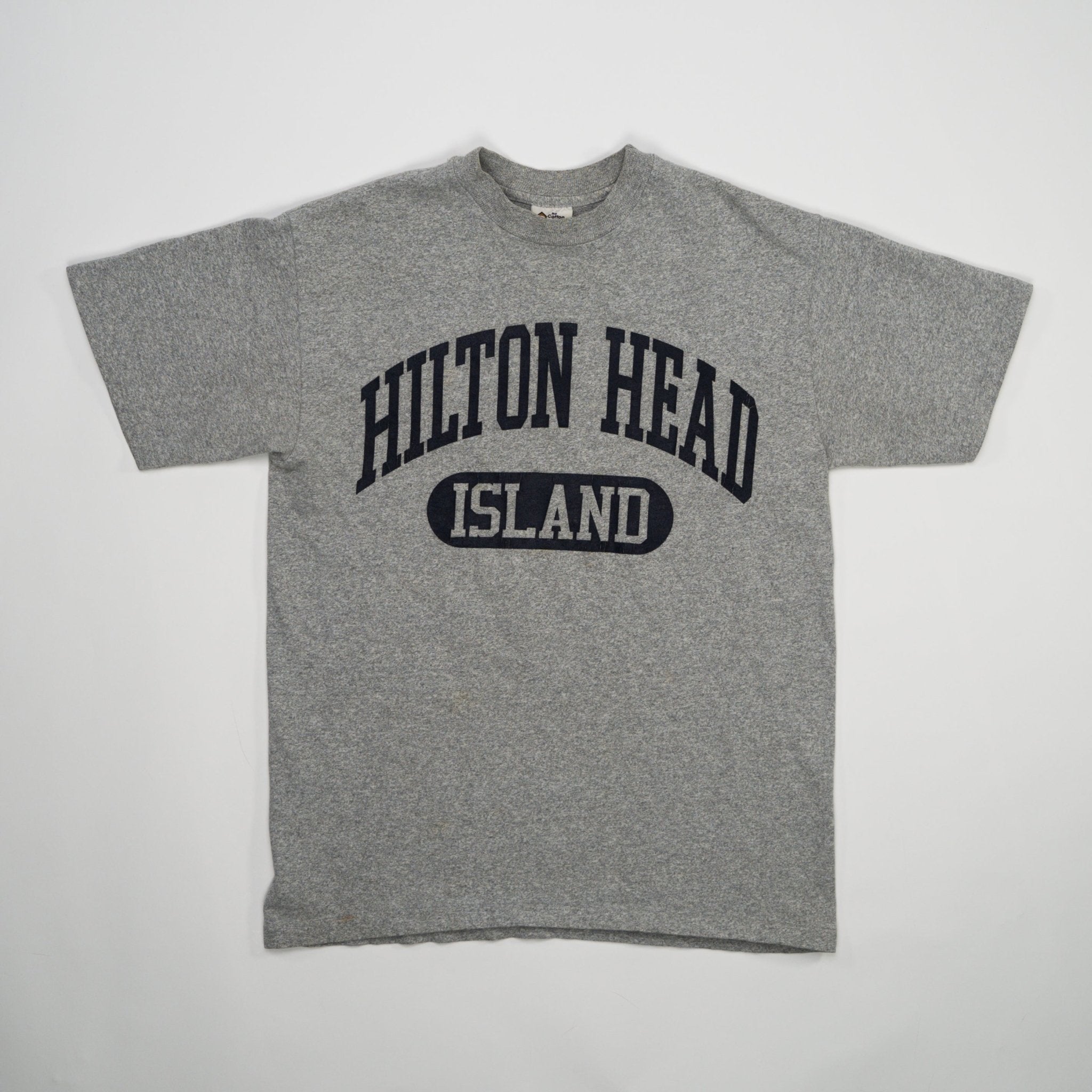 Vintage 90s Single Stitch Grey Hilton Head Island Tee (M) | Rebalance Vintage.
