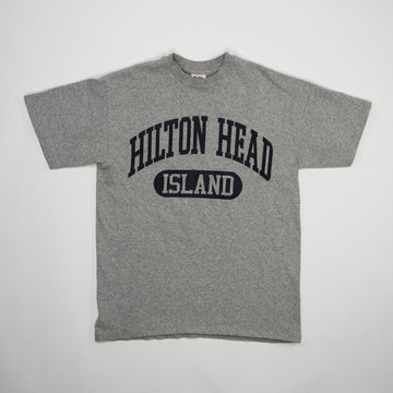 Vintage 90s Single Stitch Grey Hilton Head Island Tee (M) | Rebalance Vintage.