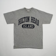 Vintage 90s Single Stitch Grey Hilton Head Island Tee (M)