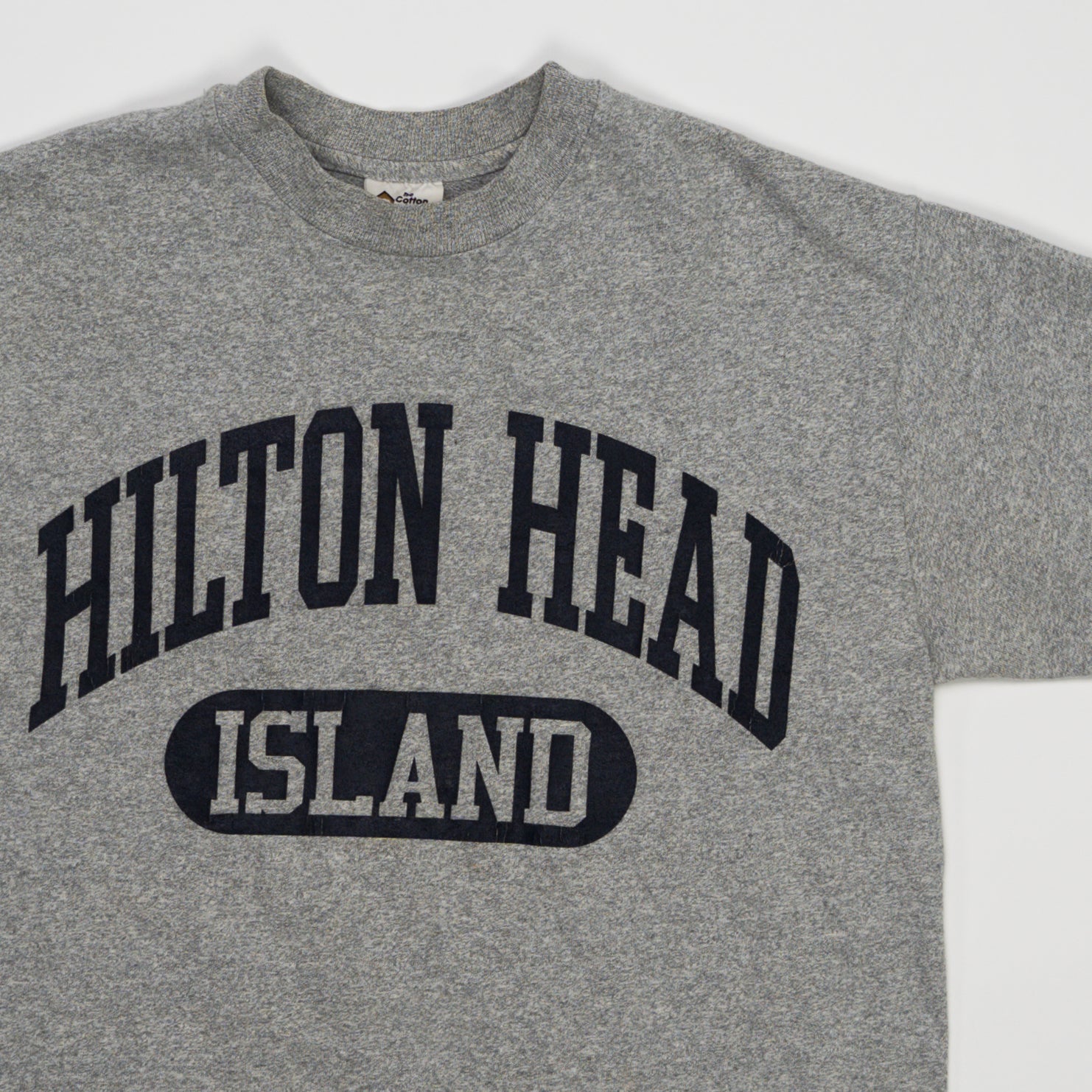 Vintage 90s Single Stitch Grey Hilton Head Island Tee (M) | Rebalance Vintage.