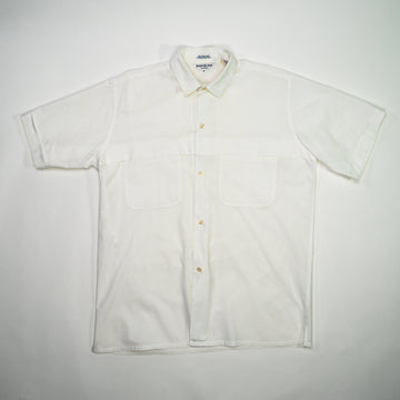Vintage 80s White YSL Button Up T Shirt (M/L) | Rebalance Vintage.