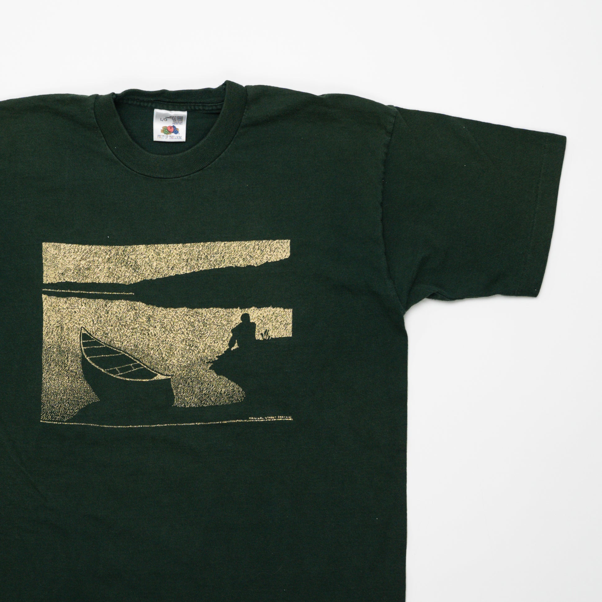 Vintage 90s Green Canoe Tee (M) | Rebalance Vintage.