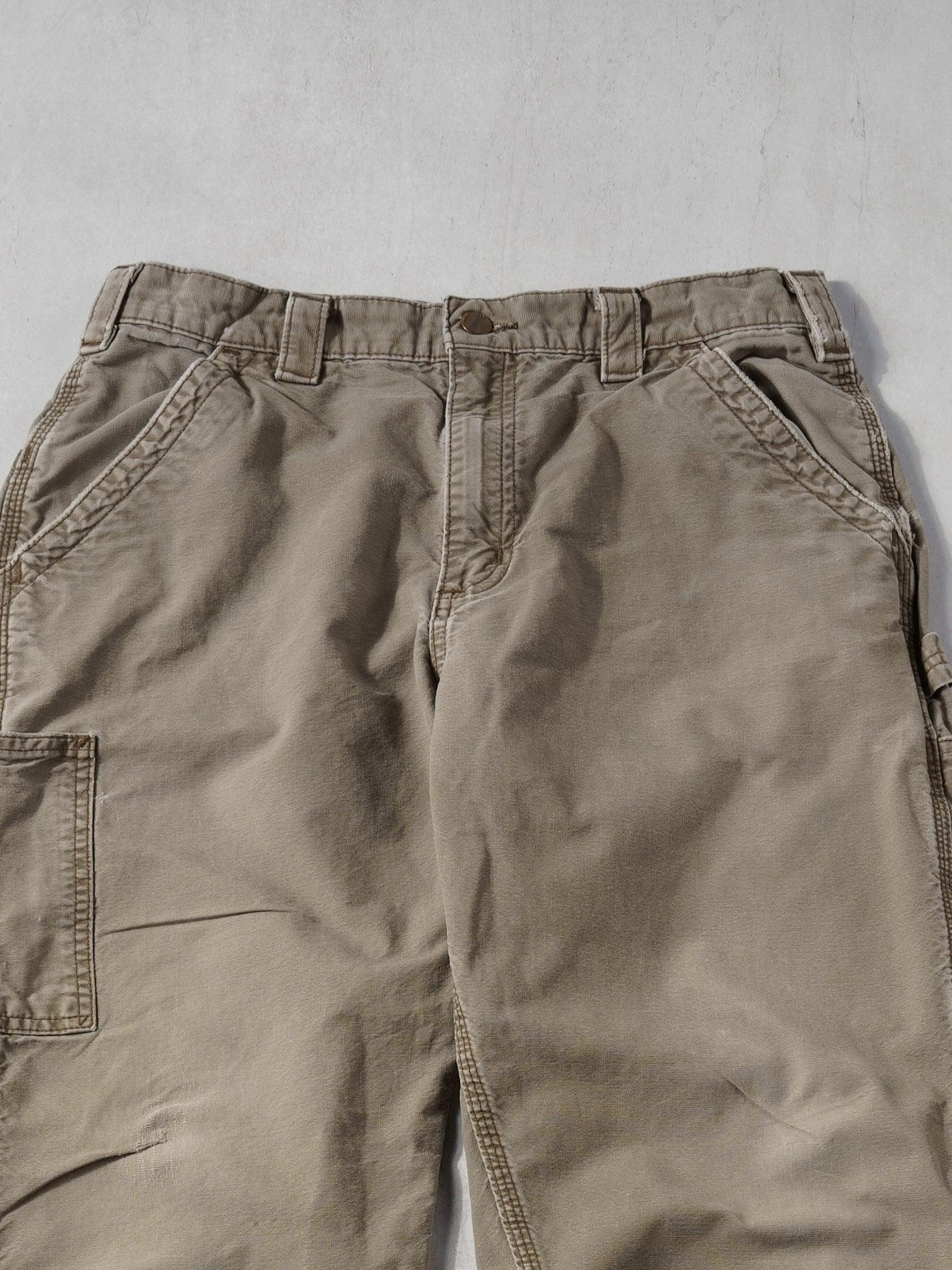 Vintage 90s Washed Brown Carhartt Carpenter Pants (32x29)