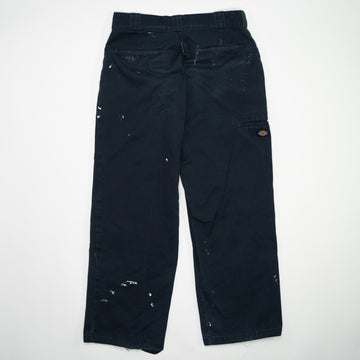Vintage Navy Blue Dickies Paint Splashed Workwear Pants  (32 x 30) | Rebalance Vintage.
