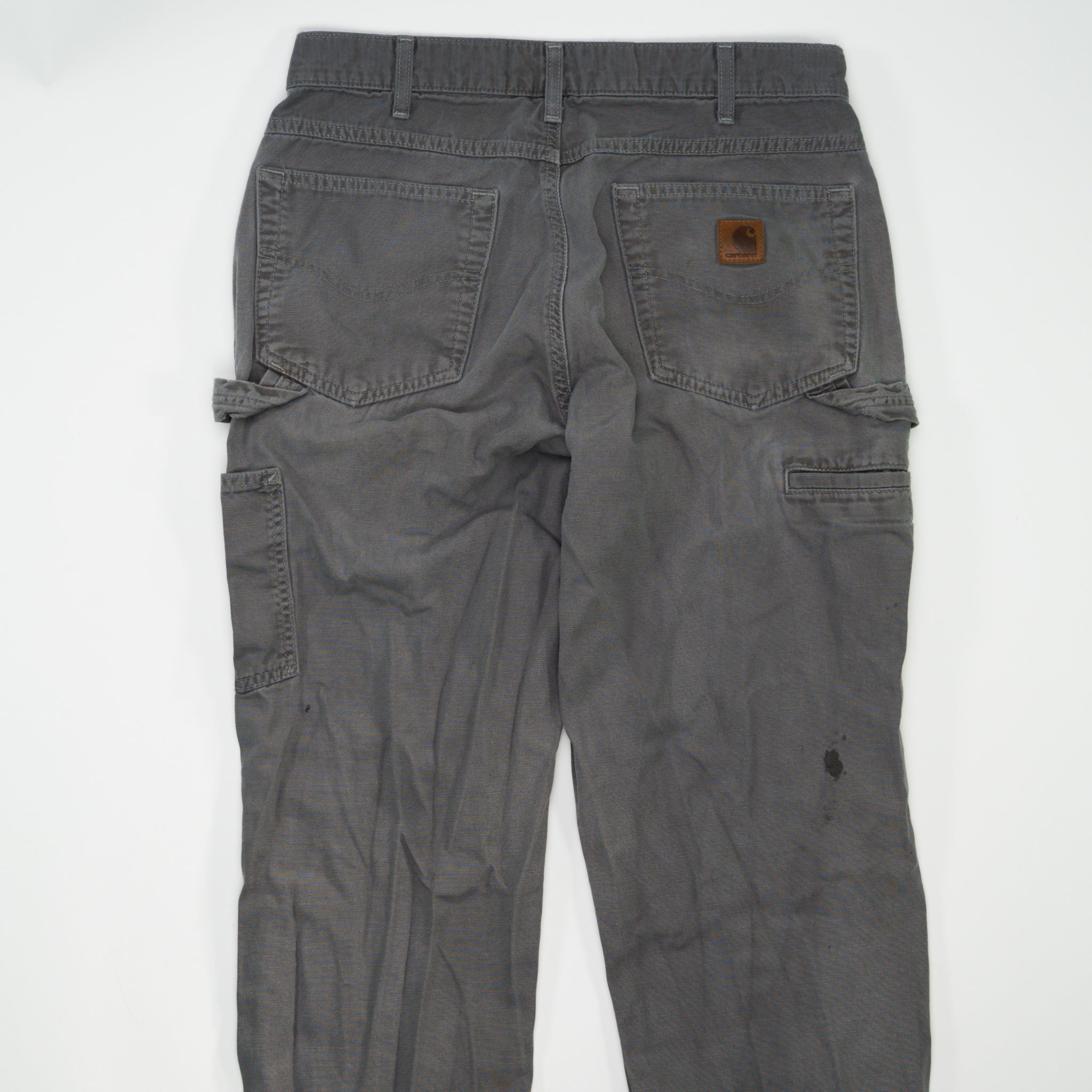 Vintage Grey Ripped Carhartt Cargo Pants (32 x 34)