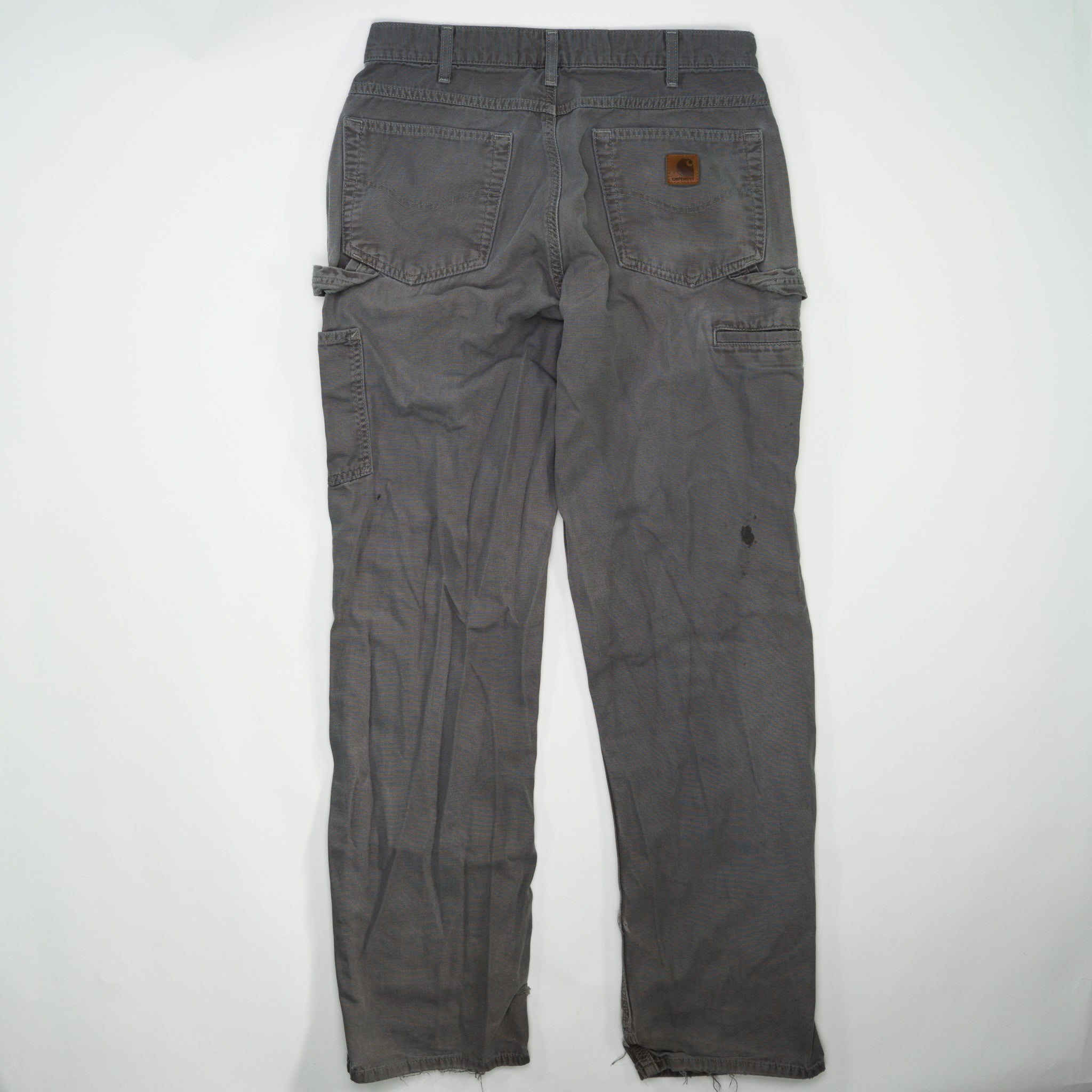 Vintage Grey Ripped Carhartt Cargo Pants (32 x 34)