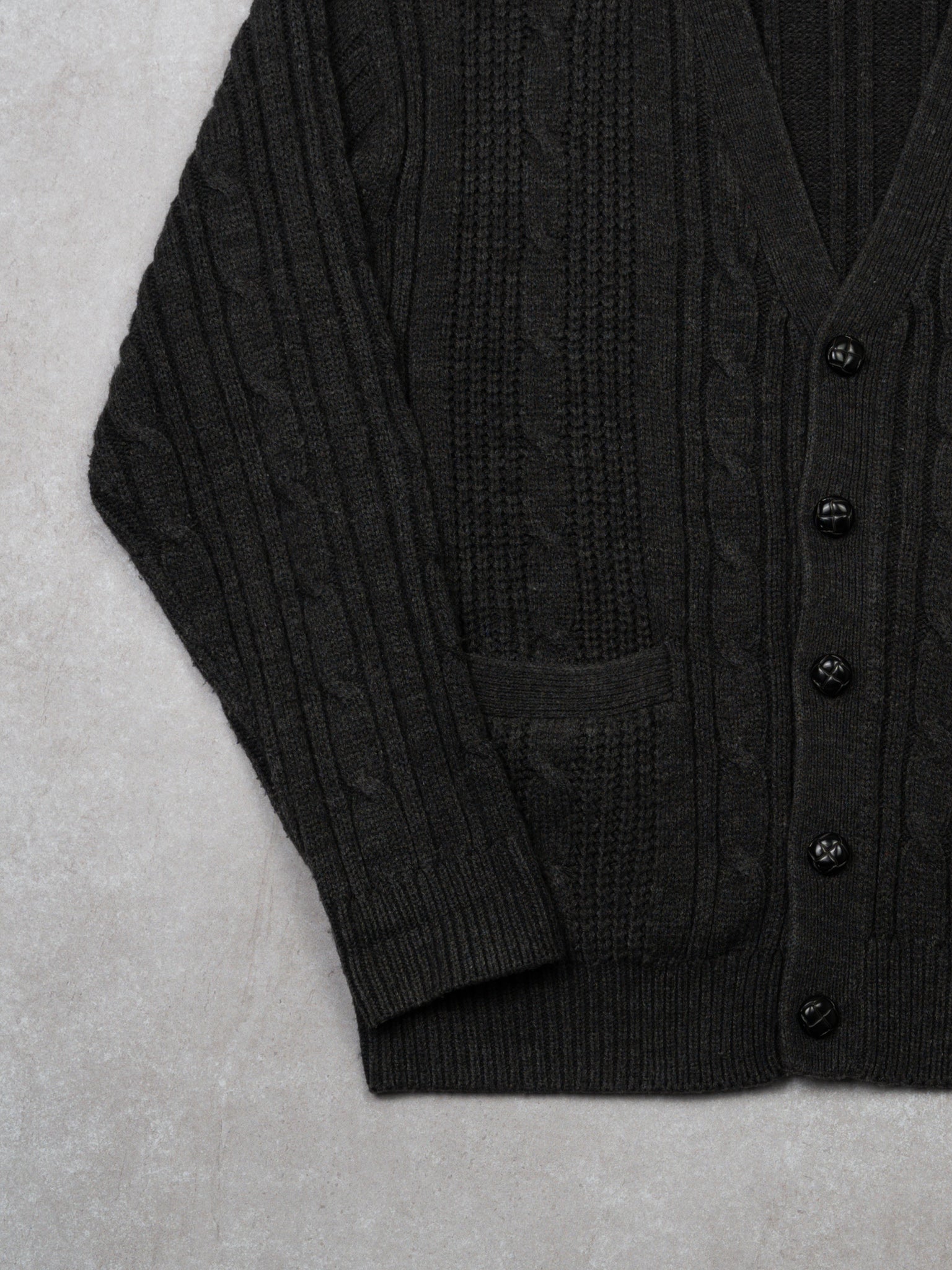 Vintage 90s Grey Town Craft Knit Cardigan (L)