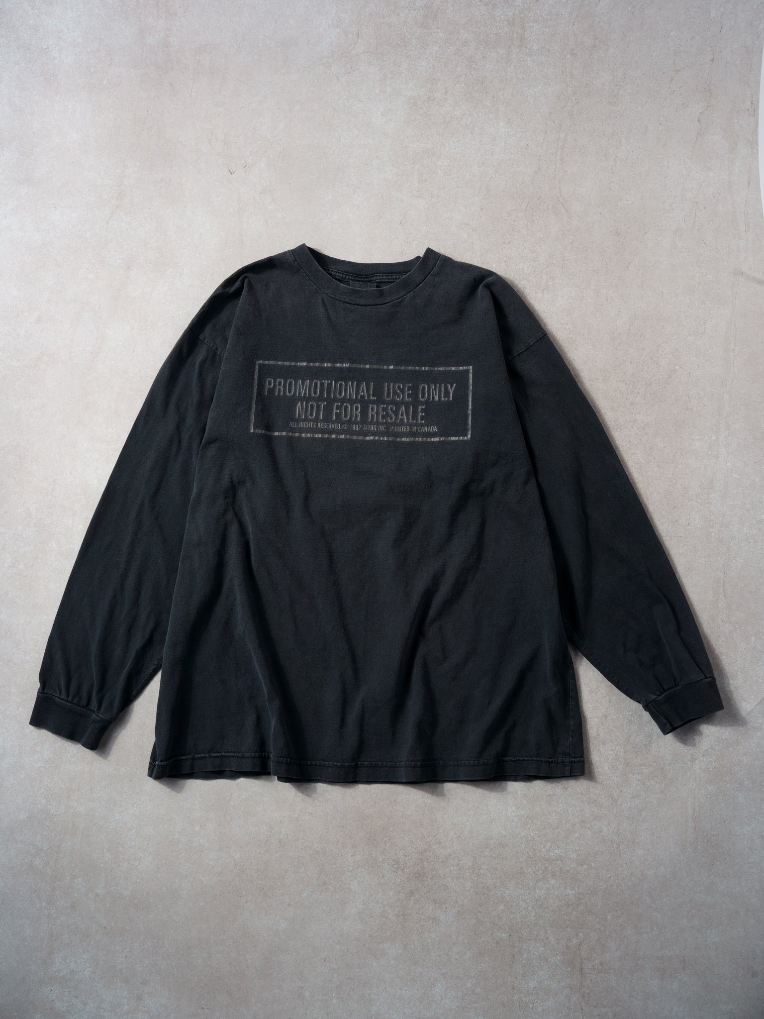 Vintage 97' Washed Black "Promotional Use Only" Longsleeve (L)