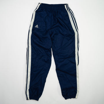 Vintage Navy Blue Adidas Striped Windbreaker Pants 2.0 (M) | Rebalance Vintage.